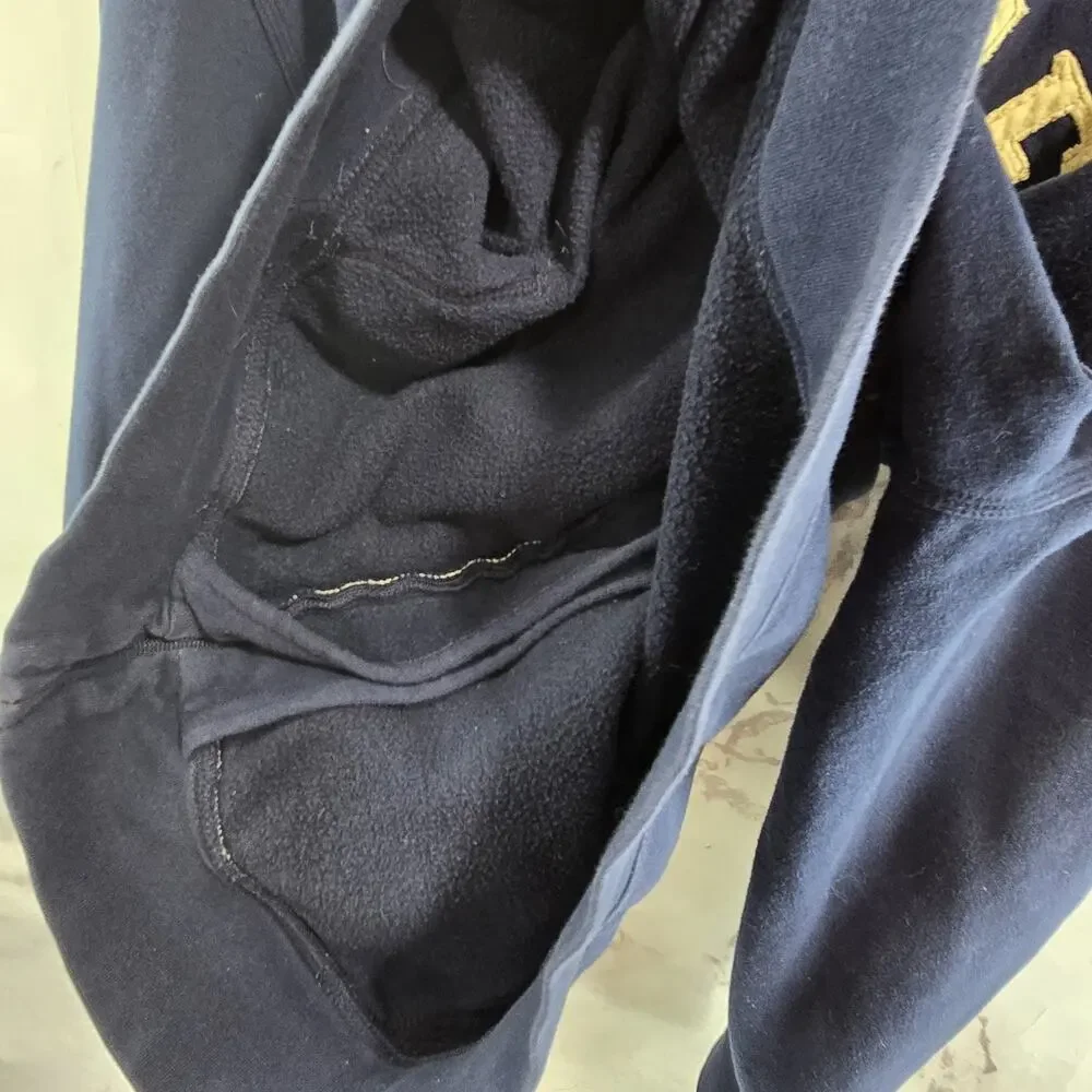 Notre Dame Hoodie Mens XL Blue Full Zip Fighting Irish College Adidas Jacket
